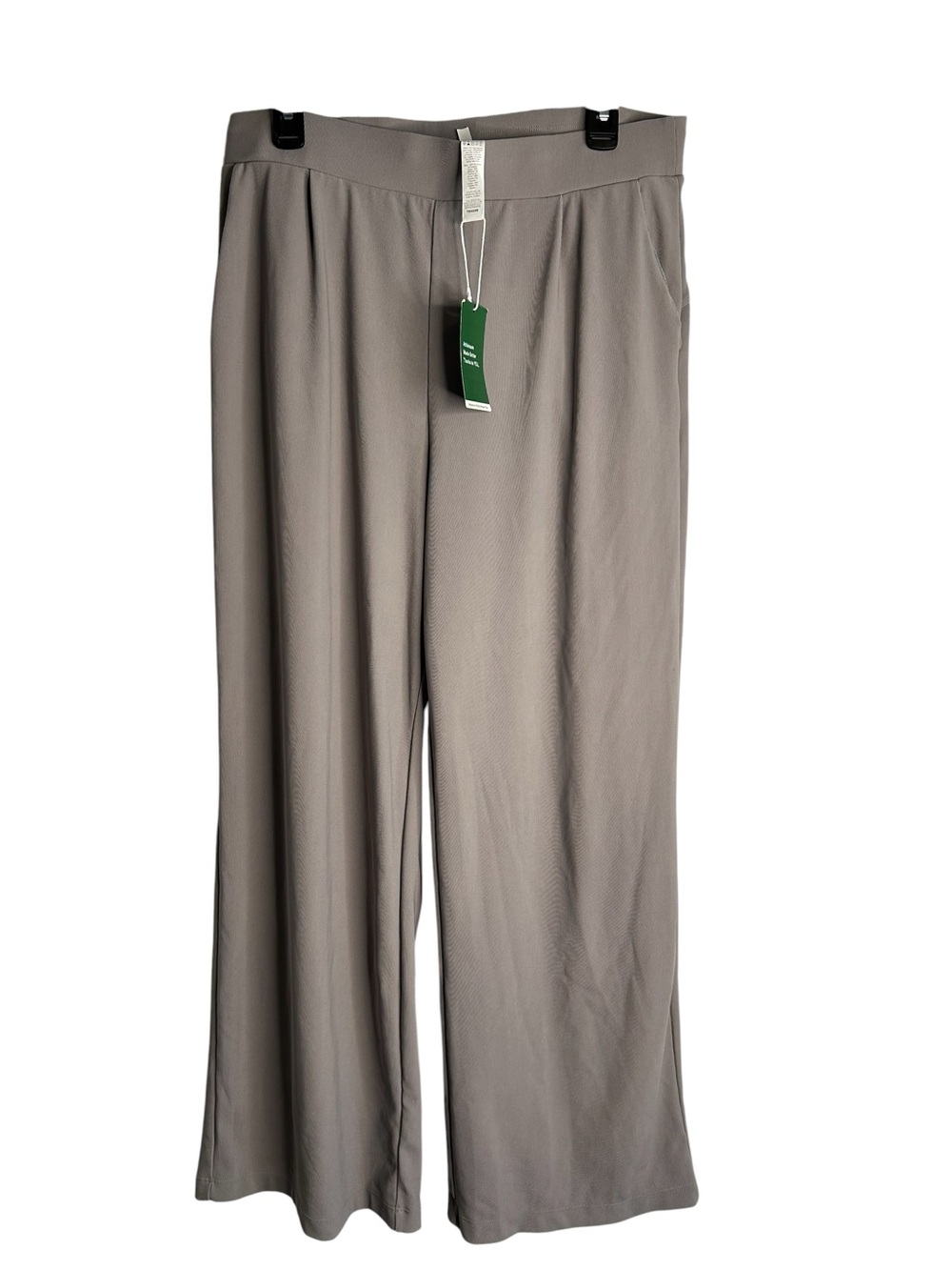 Halara Pants Womens L Gray Wide Leg Athleisure Stretch Office Casual NEW 4650